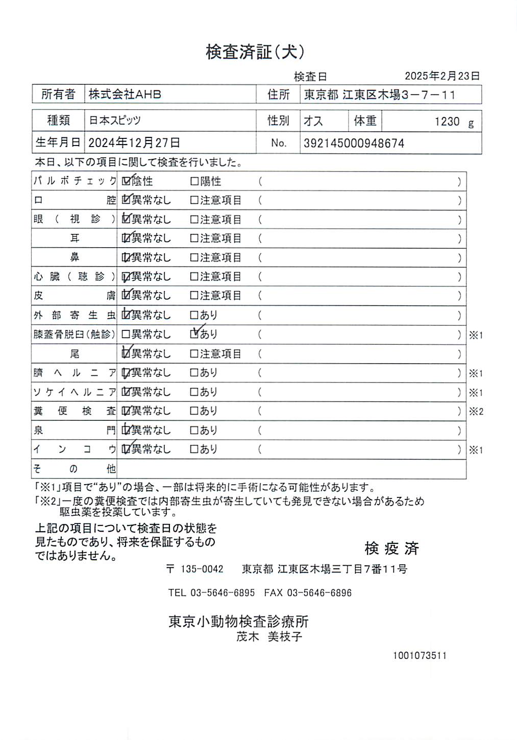 日本スピッツ